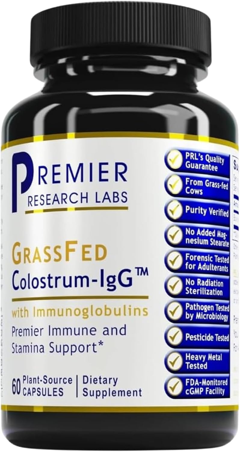 Premier Research Labs Colostrum-IgG - Bovine Colostrum Supplement for Immune Health, 60 Capsules - görsel 1