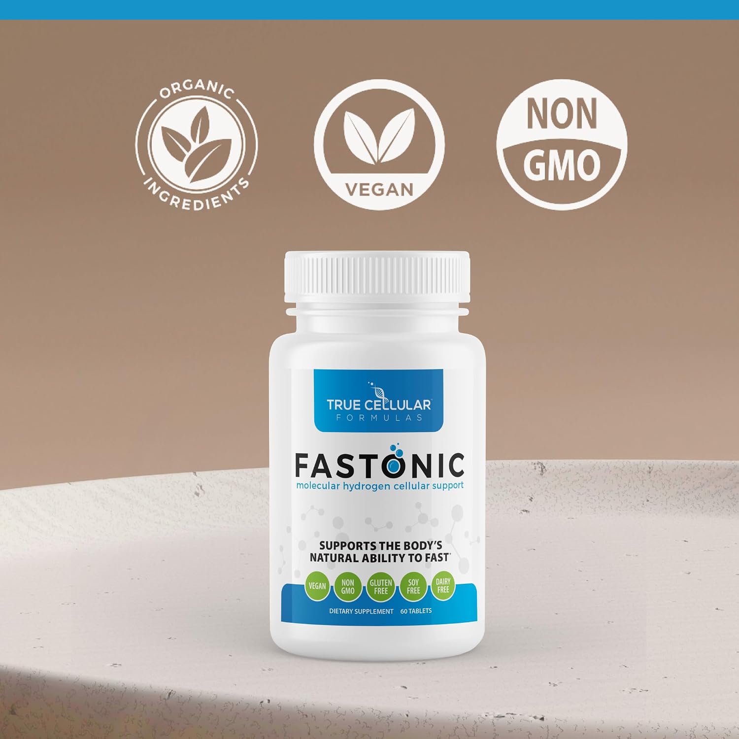 True Cellular Formulae Fastonic Molecular Hydrogen Supplement – Elite Level of H2 – 60 Servings - görsel 3