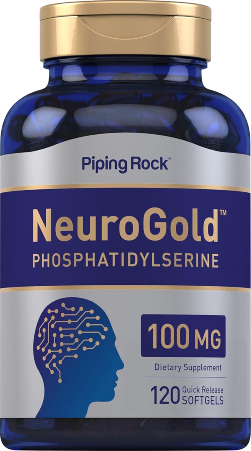 Piping Rock Phosphatidylserine 100mg | 120 Softgels | NeuroGold | Non-GMO, Gluten-free Supplement - görsel 1
