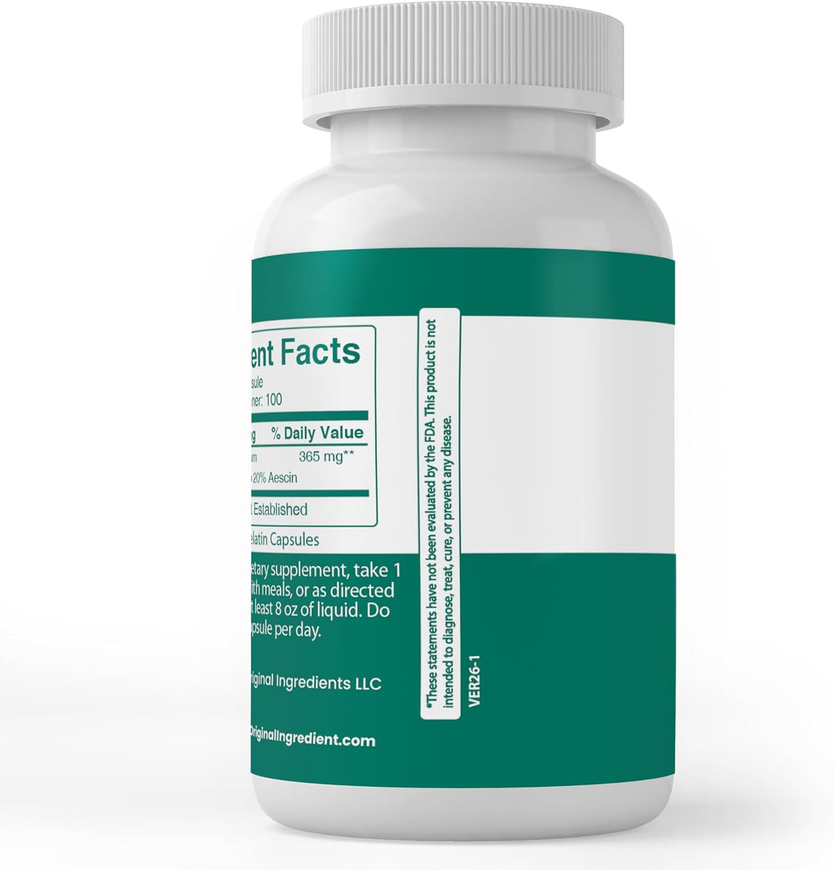 PURE ORIGINAL INGREDIENTS Horse Chestnut (100 Capsules) Always Pure, No Additives or Fillers, Laboratory Verified - görsel 3