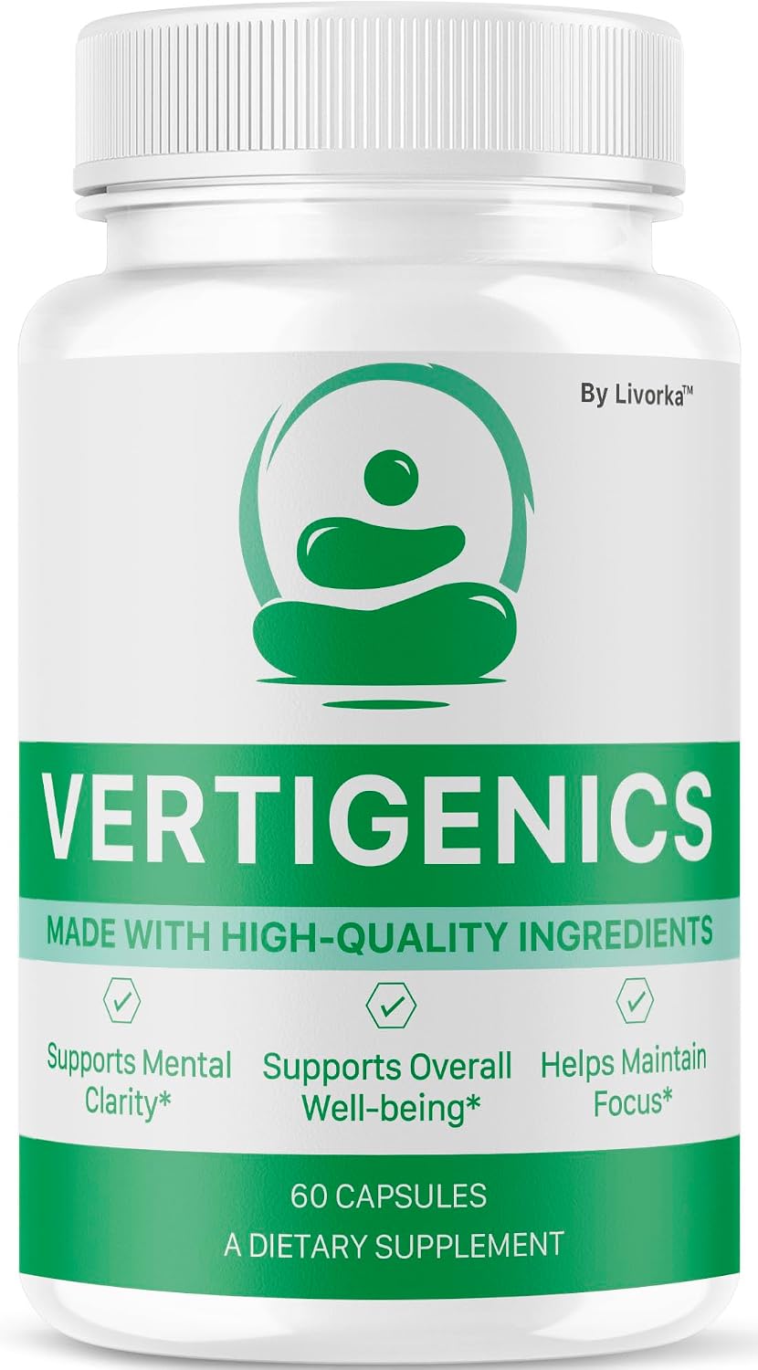 Vertigenics Brain Health Support Supplement – All Natural Formula, 60 Capsules - görsel 1