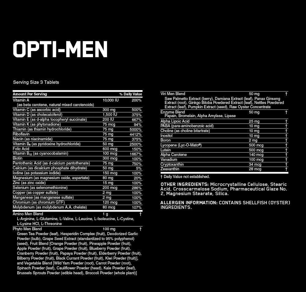 Optimum Nutrition Opti-Men Daily Multivitamin Supplement, 90 Capsules - görsel 4