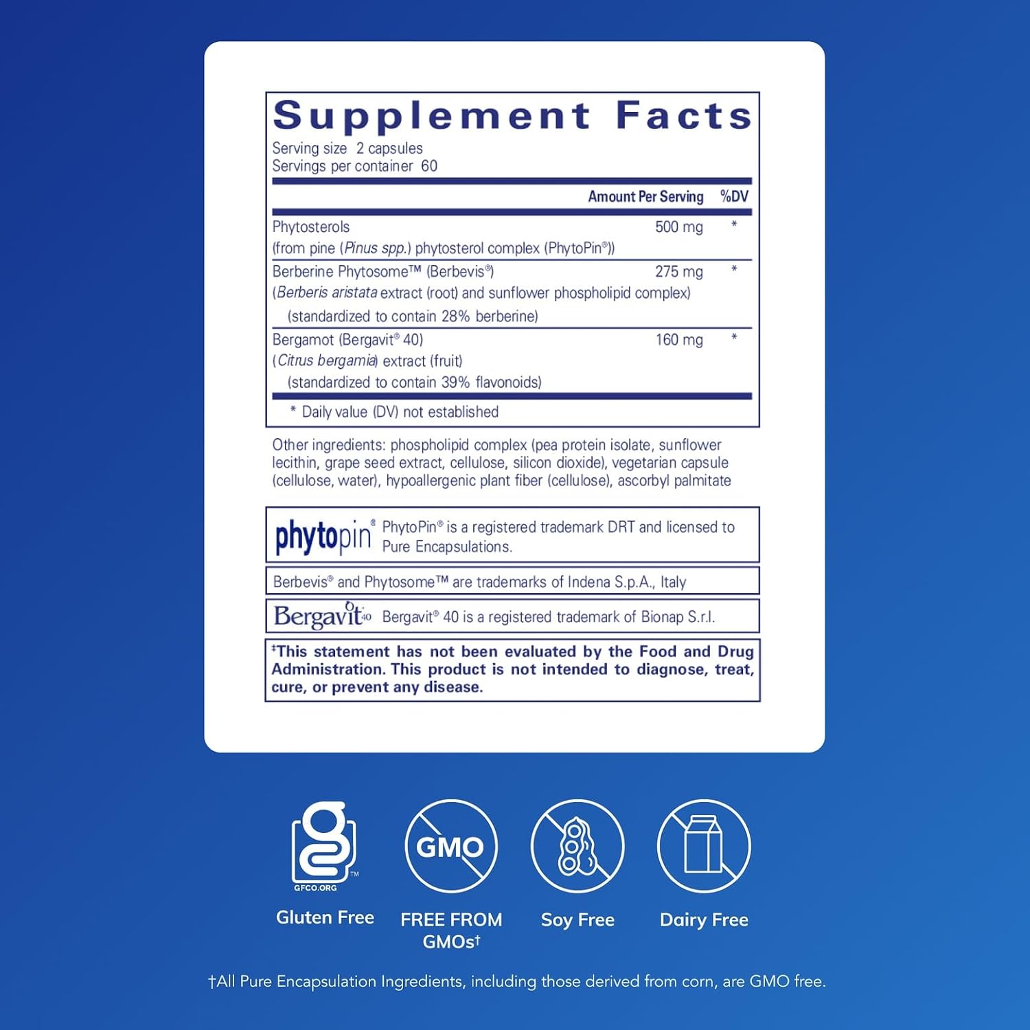 Pure Encapsulations CholestePure Plus - Berberine & Citrus Bergamot Food Supplement - Supports Normal Lipid Metabolism - 120 Capsules - görsel 2