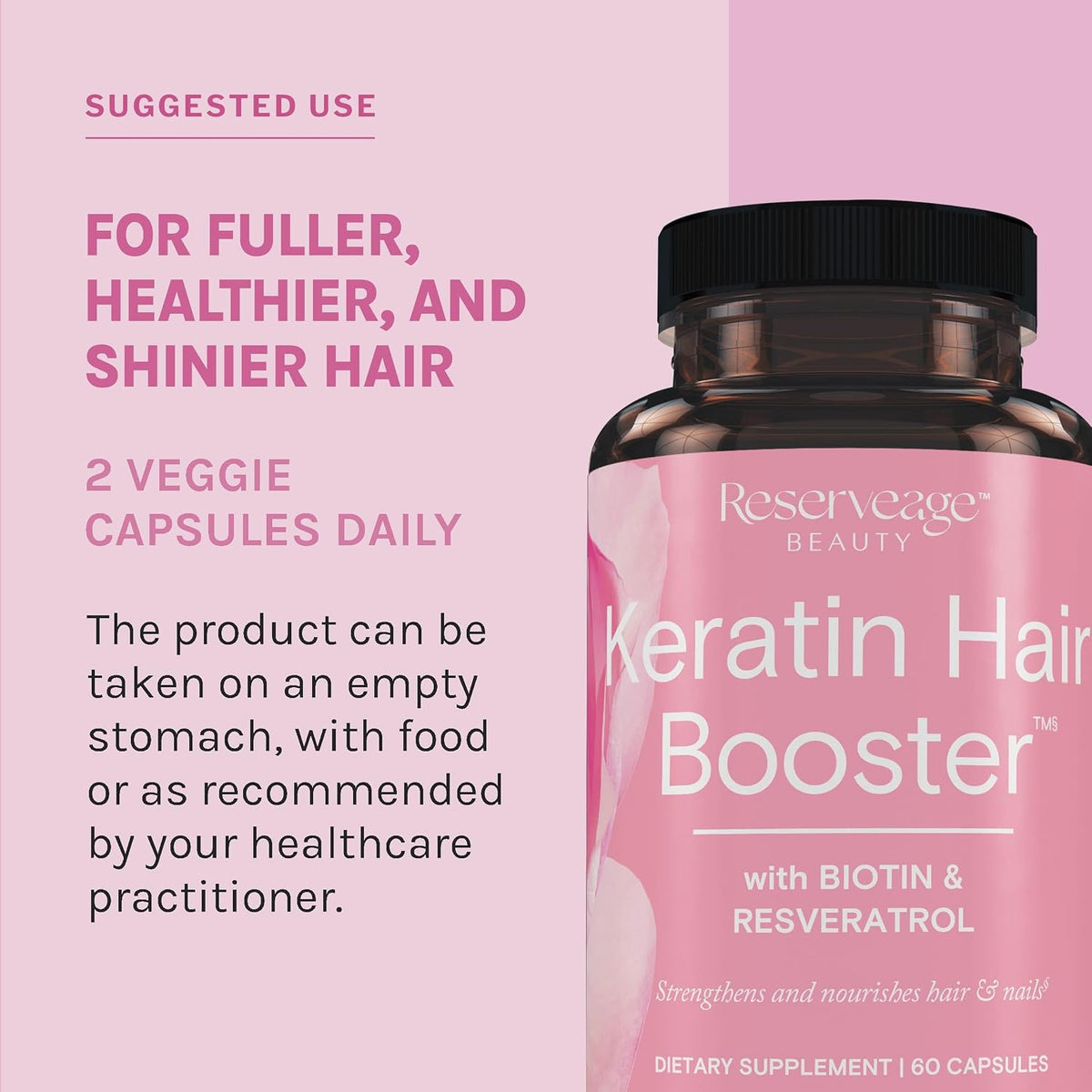 Reserveage Ultra Collagen Booster & Keratin Hair Booster - 60 Ultra Collagen Capsules + 60 Keratin Capsules – Image 5