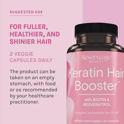 Reserveage Ultra Collagen Booster & Keratin Hair Booster - 60 Ultra Collagen Capsules + 60 Keratin Capsules – Image 5