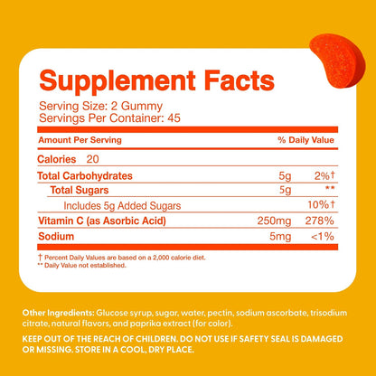 Feel Great Kids Vitamin C Gummies, Chewable, Gluten-free, 90 Gummies