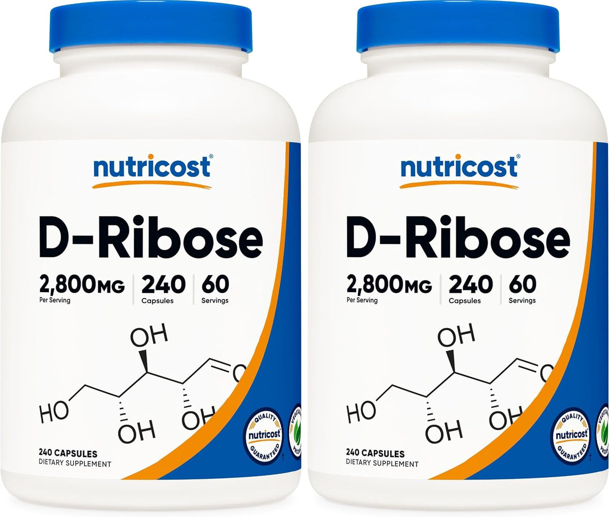 Nutricost D-Ribose, 700mg per Capsule (2800mg per Serving), 240 Capsules - görsel 6