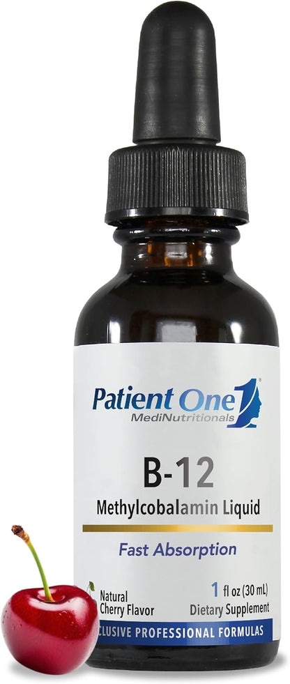 Patient One Vitamin B12 2000mcg Liquid | Food Supplement to Support Normal Energy, Heart and Nervous System Function | Methylcobalamin Form | 30ml