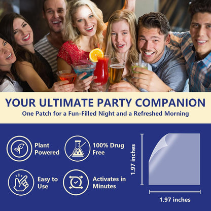 Party Recovery Patches – 20 Pack, Natural Ingredients for Fast Recovery