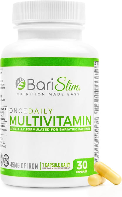 BariSlim Once Daily Bariatric Multivitamin Capsules - 45mg Iron - 90 Day Supply