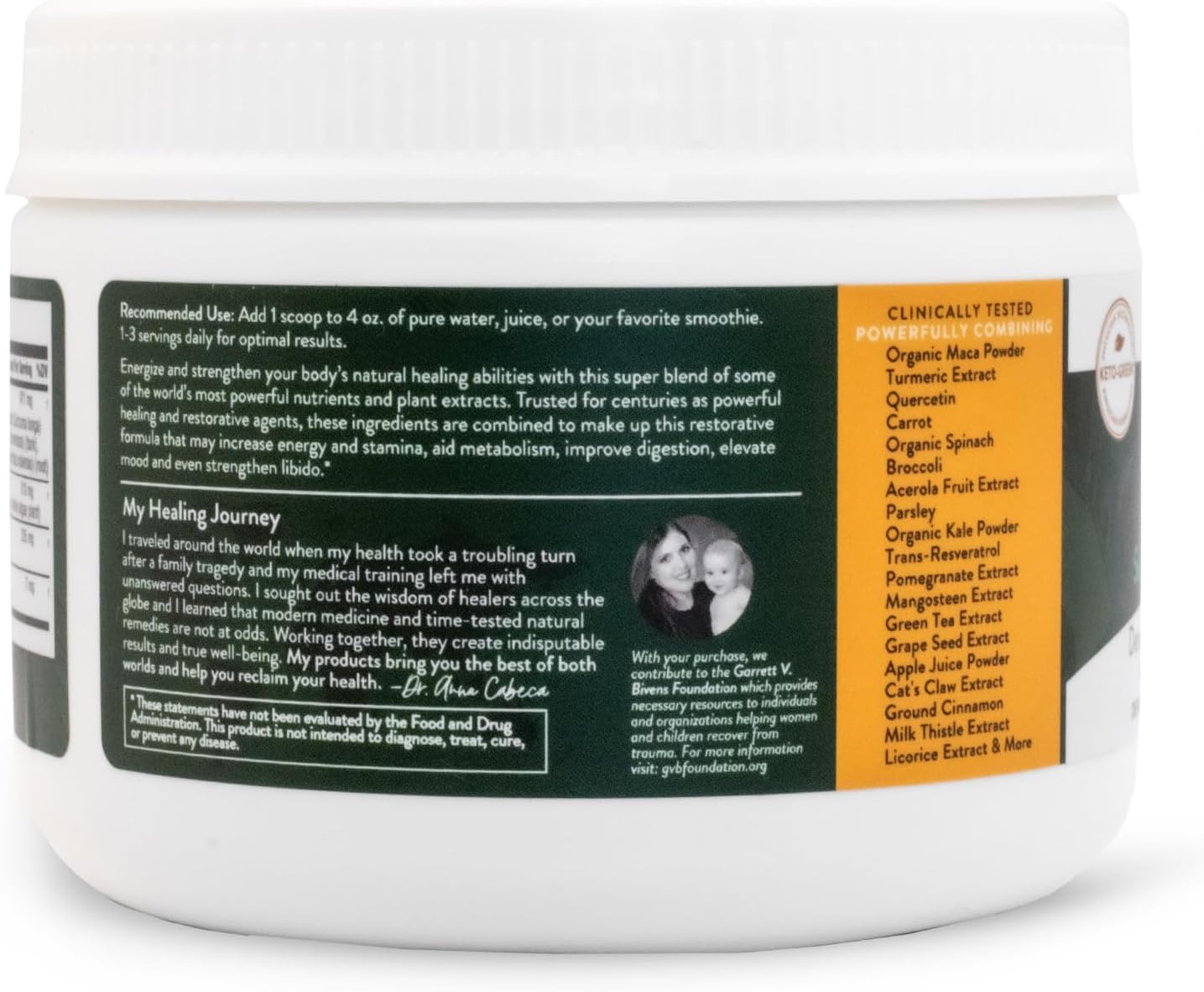 VIDAPURA Mighty Maca Plus Mango Superfood Greens Powder – Sugar-Free, Vegan, Alkaline, 30-Day Supply - görsel 4