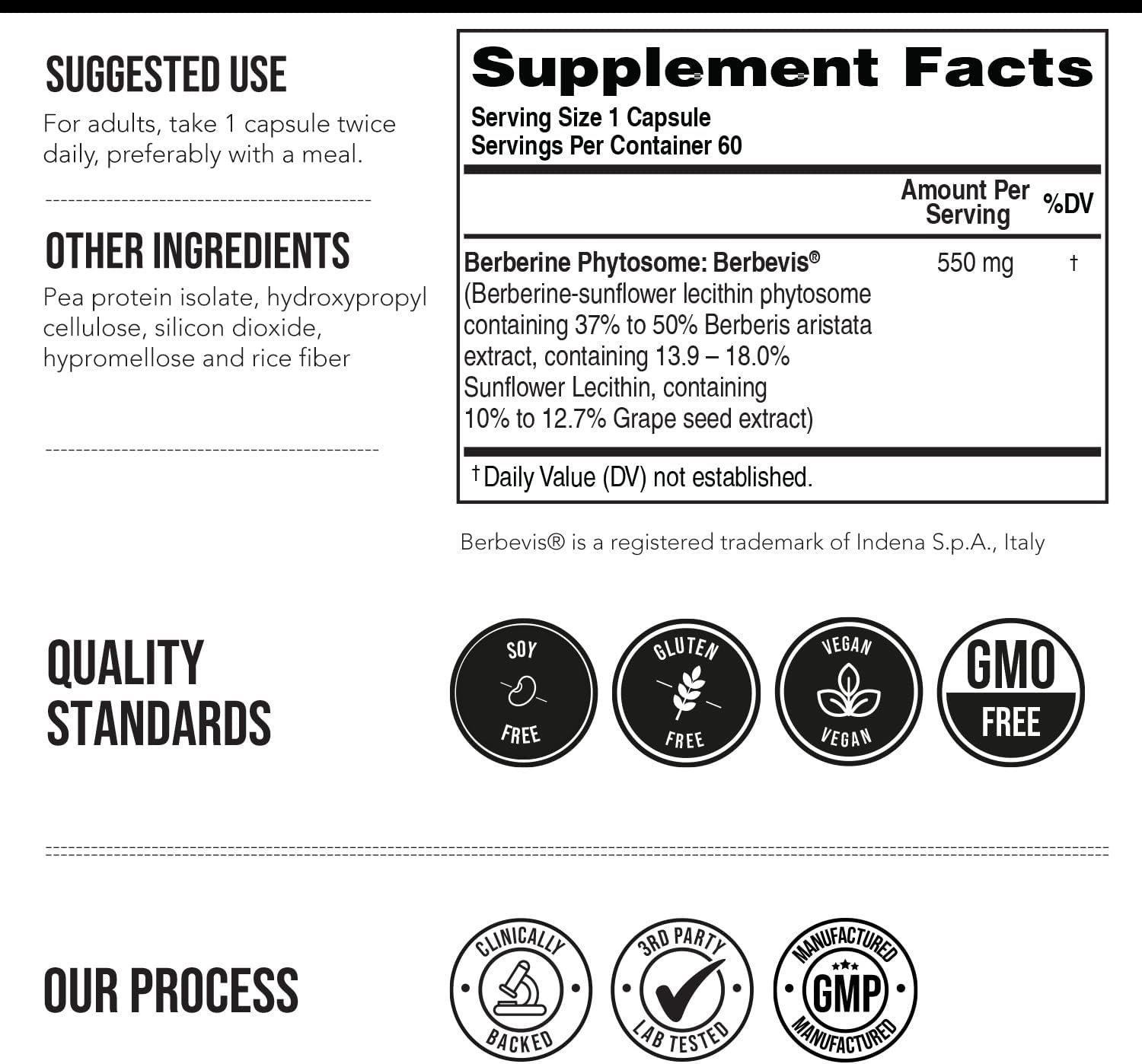 SoActive Berberine 550mg – Optimised Phytosome for Enhanced Absorption | Supports Metabolism & AMPK Activation | Non-GMO, Soya-Free | 60 Capsules - görsel 7