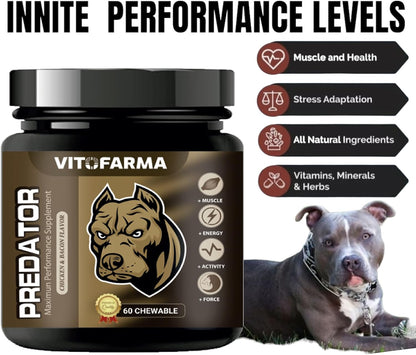 Predator Muscle Builder Chewable Tablets for Dogs – 60 Tablets