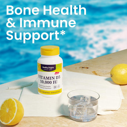Healthy Origins Vitamin D3 10,000 IU (250 mcg), 360 Liquid Softgels