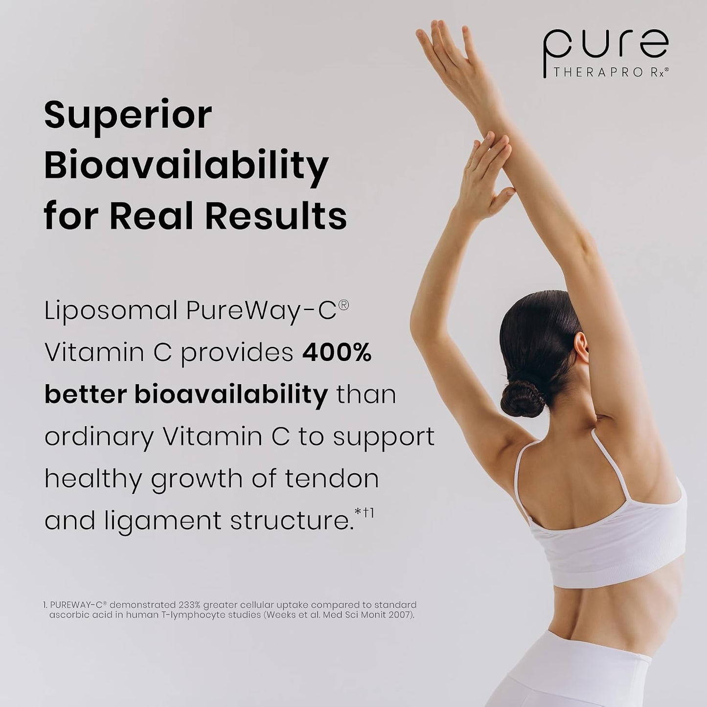 Pure Therapro Rx Acute Injury | Tendon & Ligament Support | Once Daily Clinical Dose | Hydrolysed Type I Collagen & Liposomal Vitamin C | Pharmaceutical Grade (90 Capsules) - görsel 7