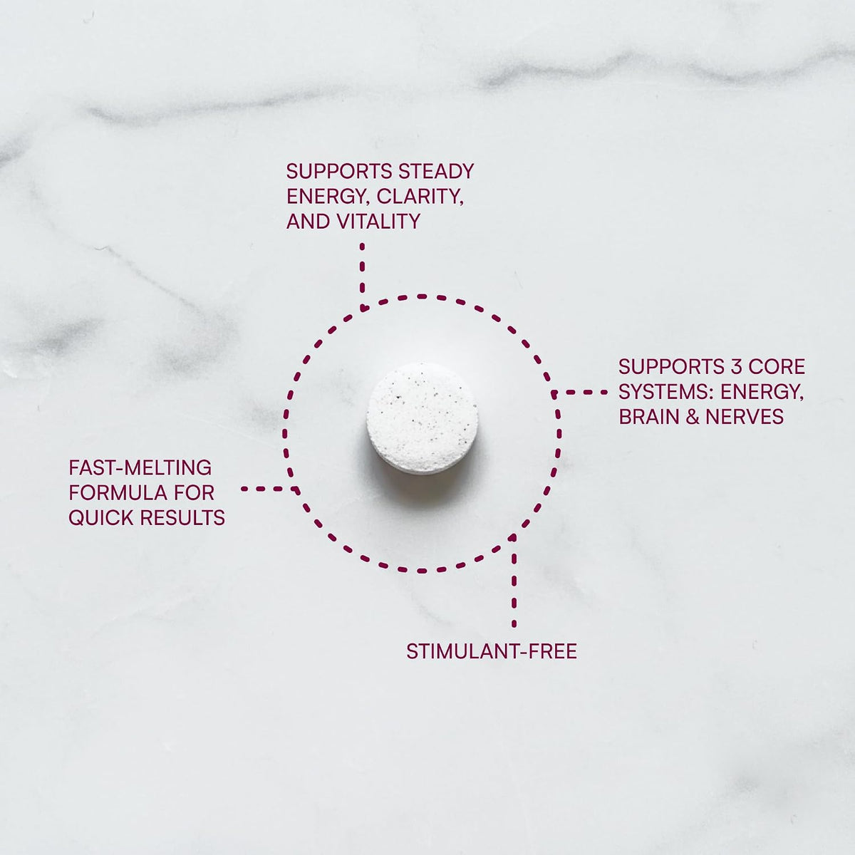 Purity Products B-12 Energy Berry Lemonade Melt with Methylcobalamin B12, B6, D3, Folic Acid, and Biotin - 30 Melting Tablets - görsel 3