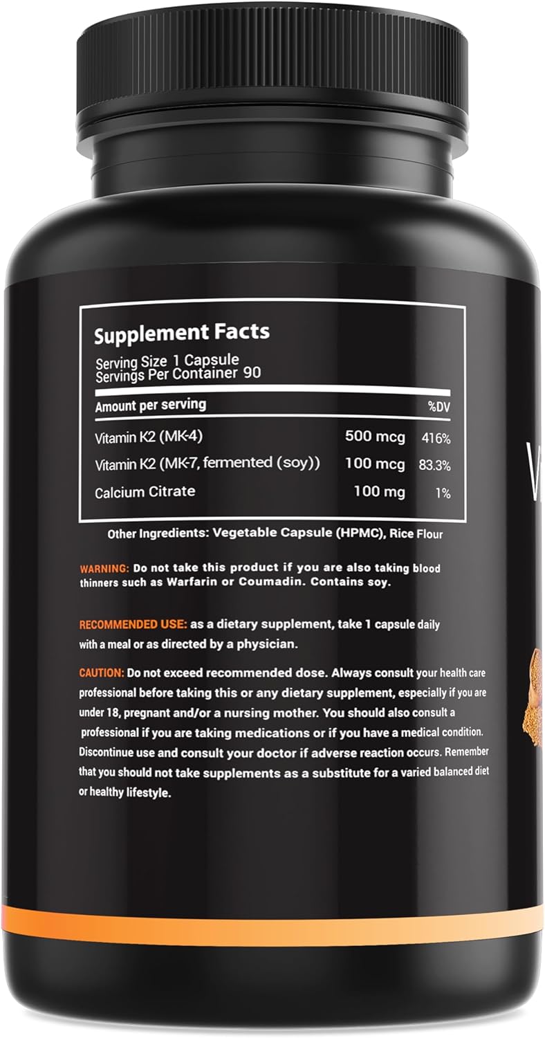 MaxX Labs Vitamin K2 with D3 – Full Spectrum MK-7 & MK-4 – 600 mcg – 90 Capsules - görsel 6