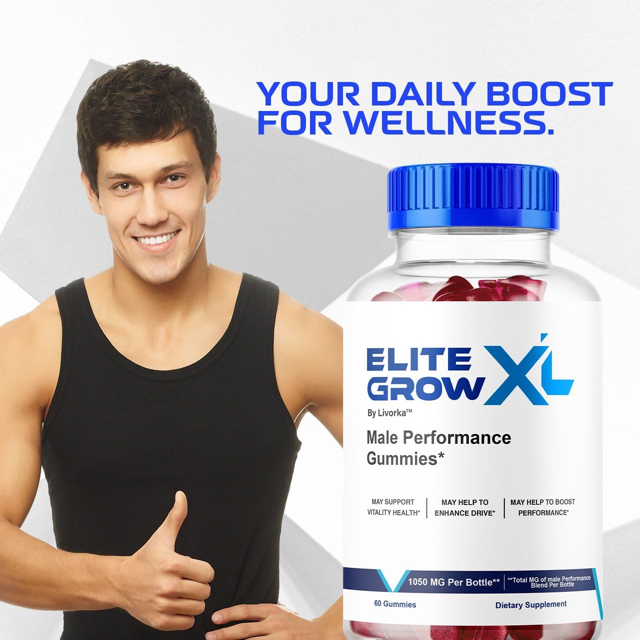 Elite Grow XL Gummies (3-Pack) – Men's Daily Multivitamin Gummy Supplement - görsel 5