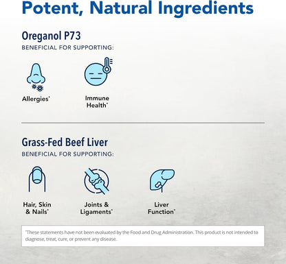 PurelyLiver – Grass-Fed Beef Liver Supplement, 150 Capsules (Pack of 2)
