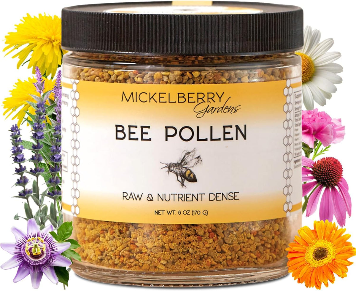 Mickelberry Gardens Bee Pollen Granules 6oz (170g) - Raw Superfood Rich in Protein - görsel 1