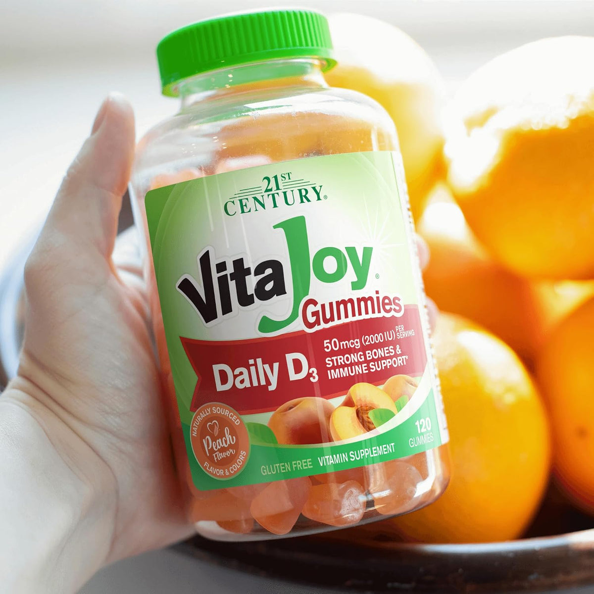 21st Century Daily D Gummies, Fruit Flavoured - 120 Gummies, Pack of 3 - görsel 4