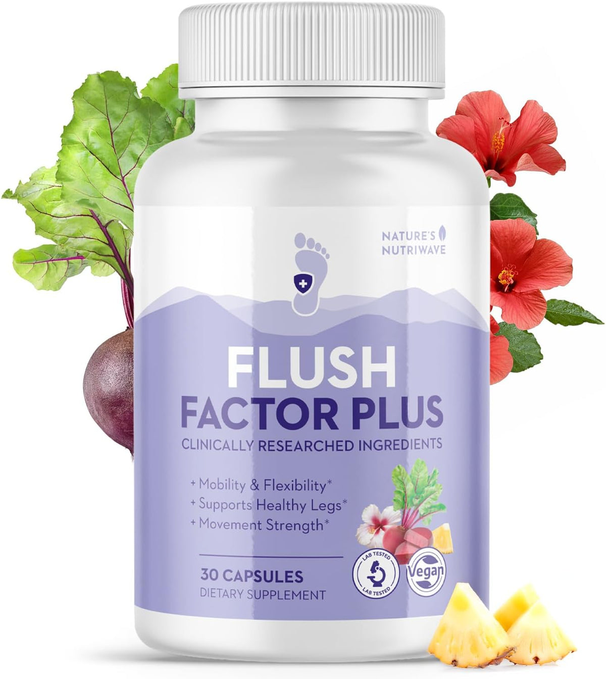 Nature's NutriWave Flush Factor Plus – Original Formula – 30 Capsules (1 Month Supply) - görsel 1
