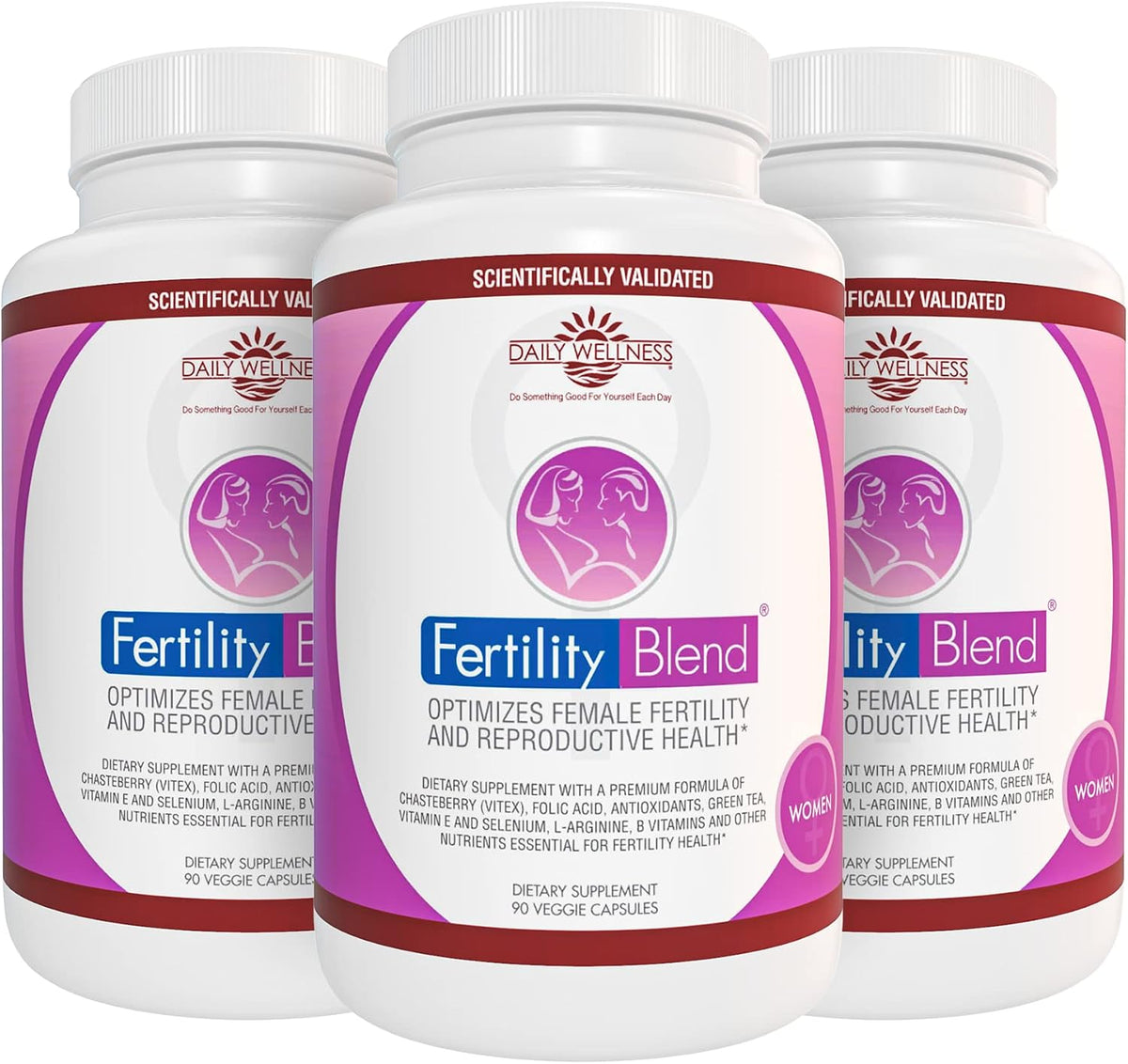 Fertility Blend Daily Wellness for Women – Women's Wellness Supplement with Vitamins, Minerals & Antioxidants – 3 Pack - görsel 1