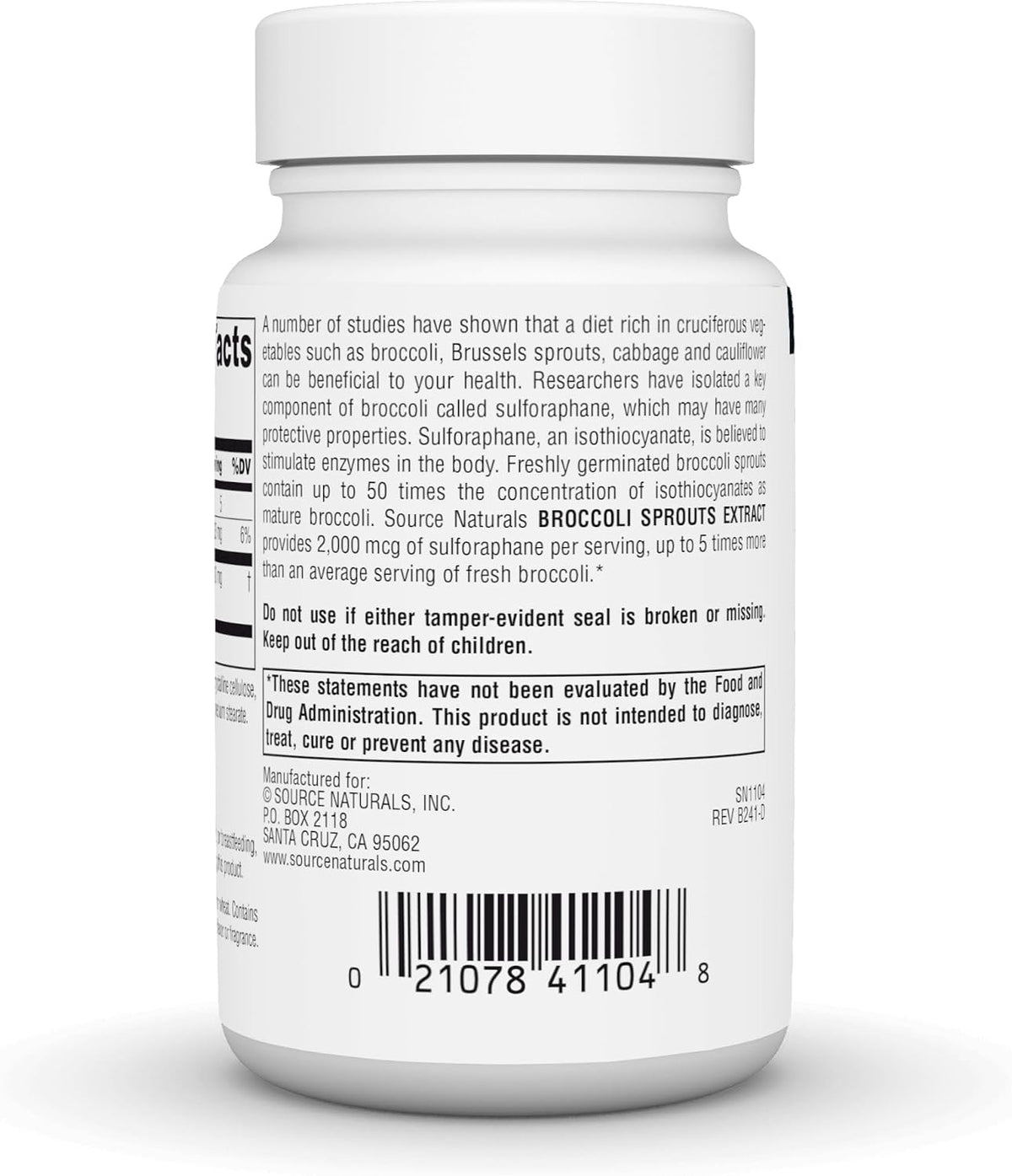 Source Naturals Broccoli Sprouts Extract, 250 mg - 60 Tablets - görsel 4