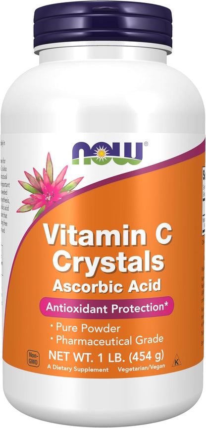 NOW Foods Vitamin C Crystals (Ascorbic Acid) - 1.36 kg
