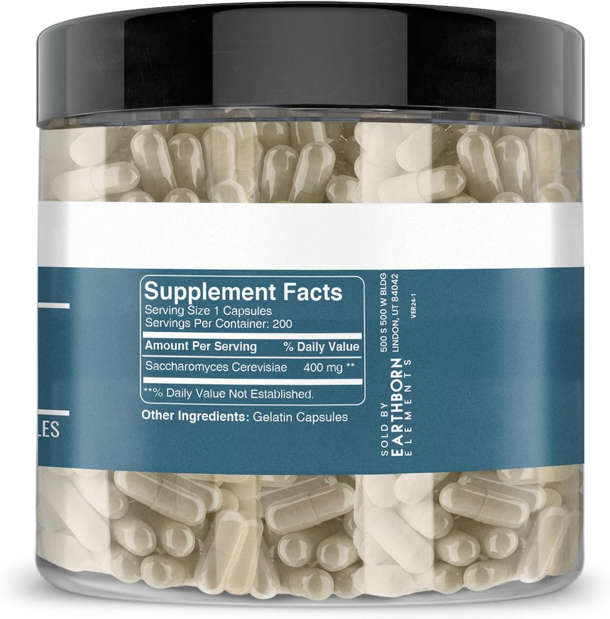 Earthborn Elements Brewer's Yeast 200 Capsules, Pure and Undiluted, No Additives - görsel 2