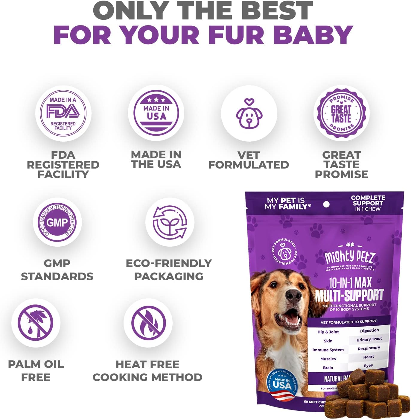 MAX Dog Multivitamin - Senior & Adult Dog Vitamins 10 in 1 Complete Support - görsel 6