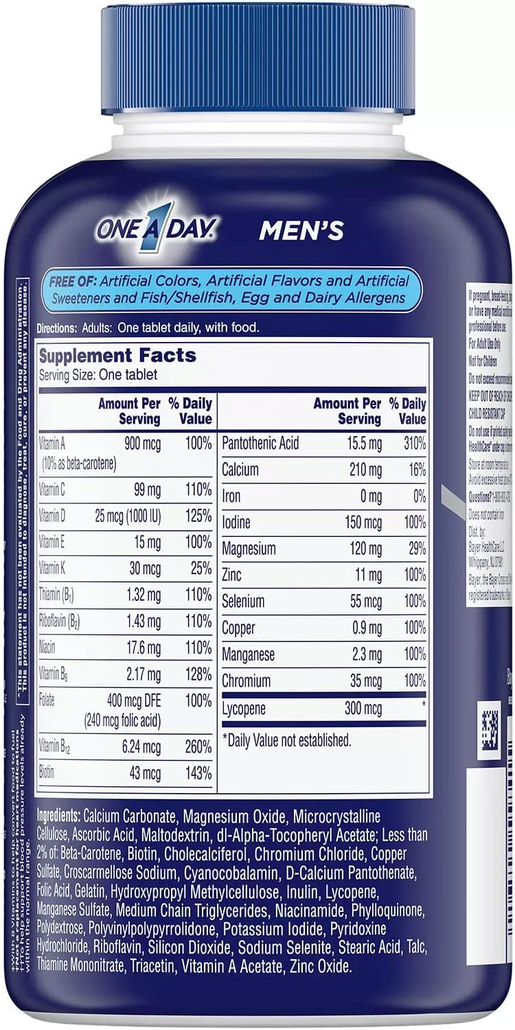 One A Day Men's Health Formula Multivitamin Tablets - görsel 2