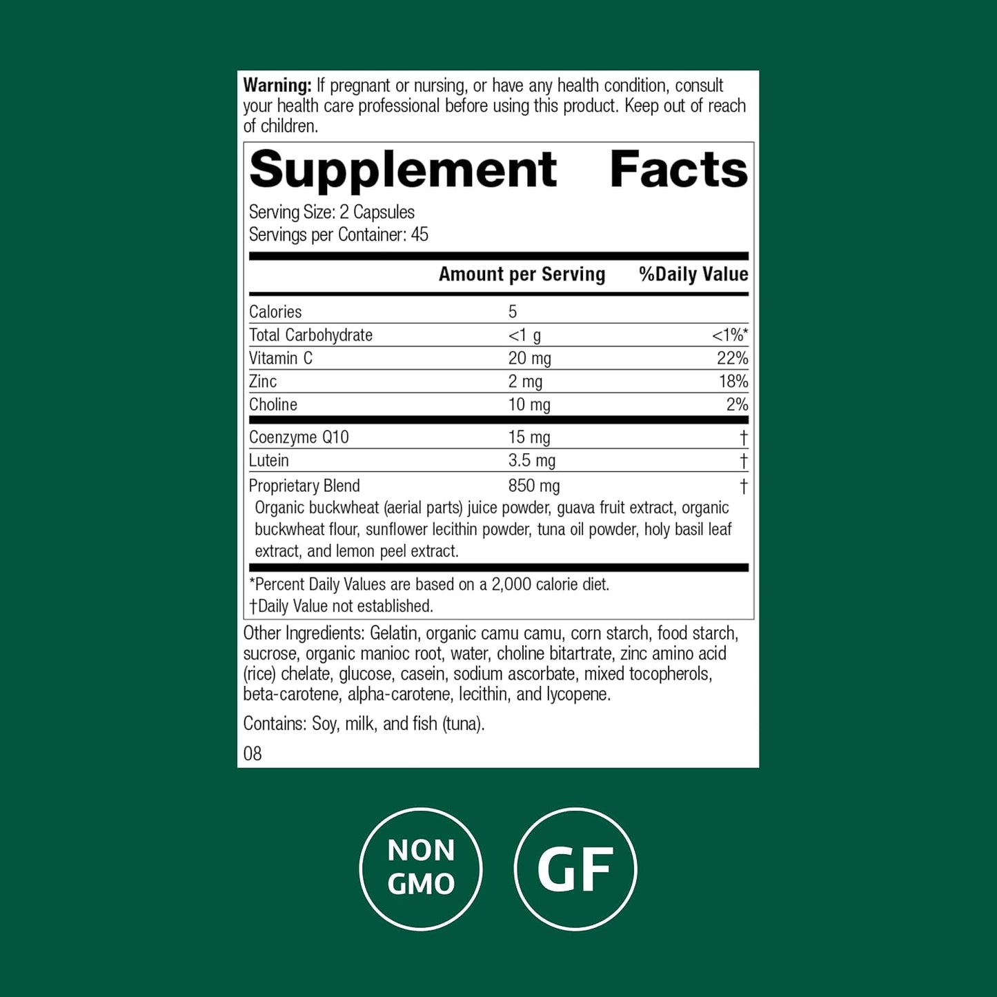 Standard Process Regeneplex: Skin Health Supplement with Vitamin C & Zinc, 90 Capsules - görsel 2