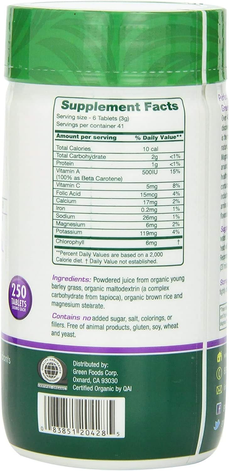 Green Foods Green Magma Nutritional Supplement, 500 Tablets - görsel 4