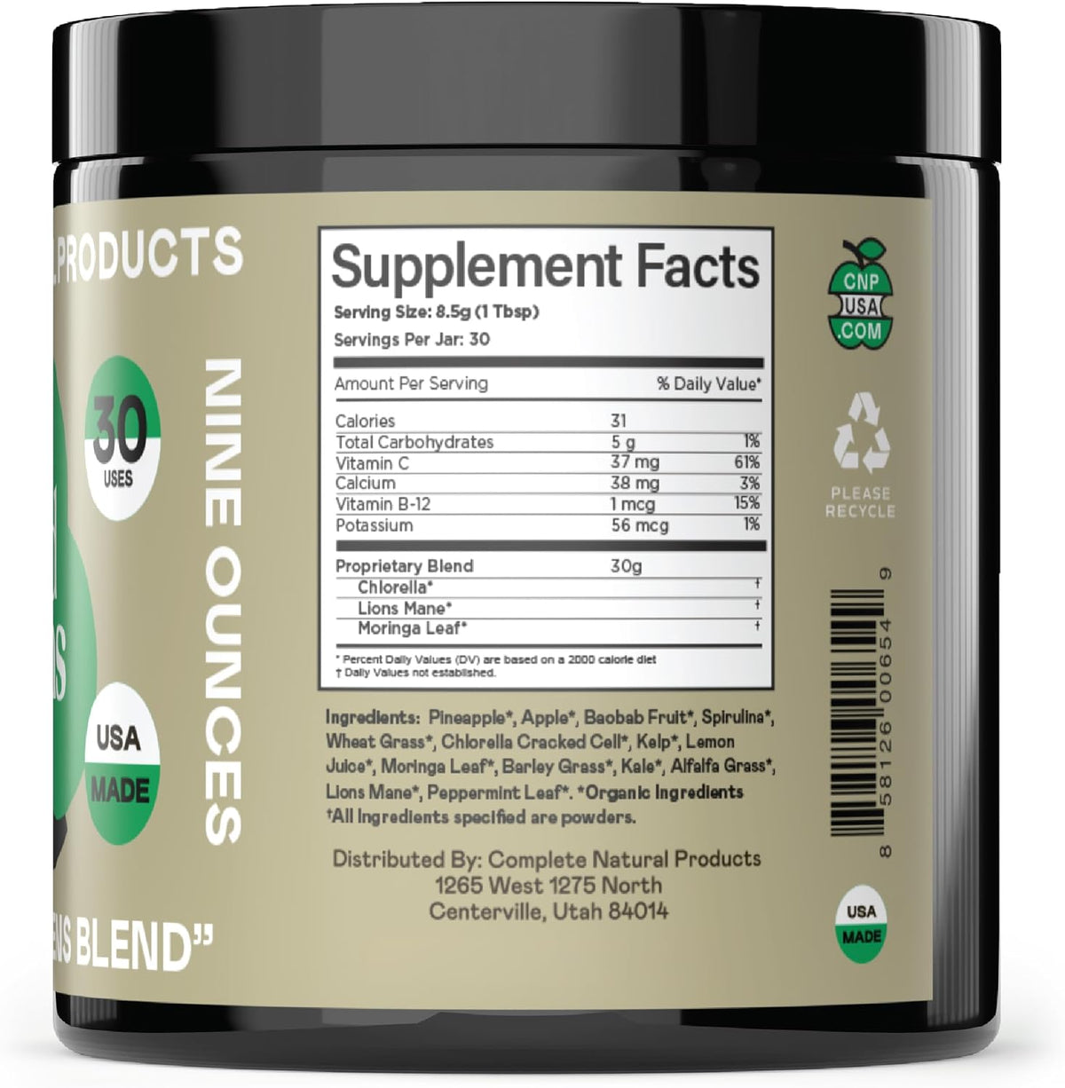 Good Greens Superfood Powder - The Healthy Greens Blend - 9oz (255g) 30 Servings - görsel 2