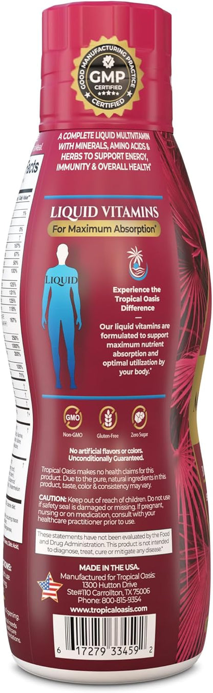 Tropical Oasis Adult Liquid Multivitamin – 125 Total Nutrients (473 ml)