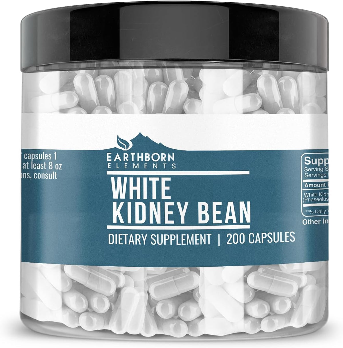 Earthborn Elements White Kidney Bean Extract, 200 Capsules, Pure & Undiluted, No Additives - görsel 1