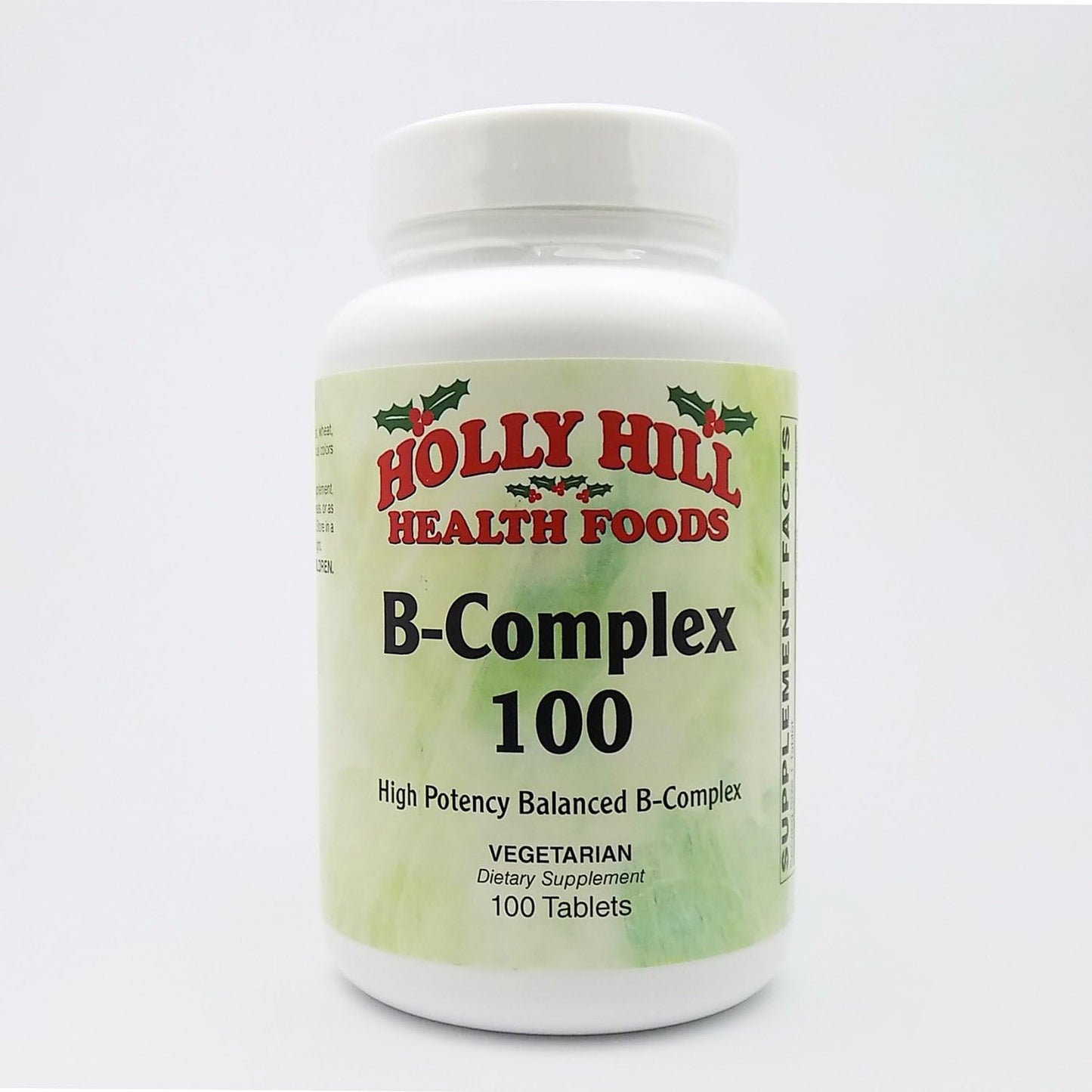 Holly Hill Health Foods B Complex 100 Vegetarian Tablets, 100 Tablets - görsel 1