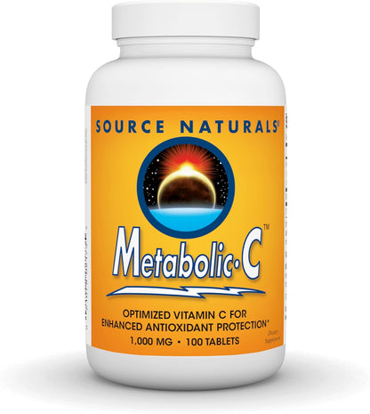Source Naturals Metabolic C - Activated Vitamin C with PureWay-C - 1000 mg - 100 Tablets