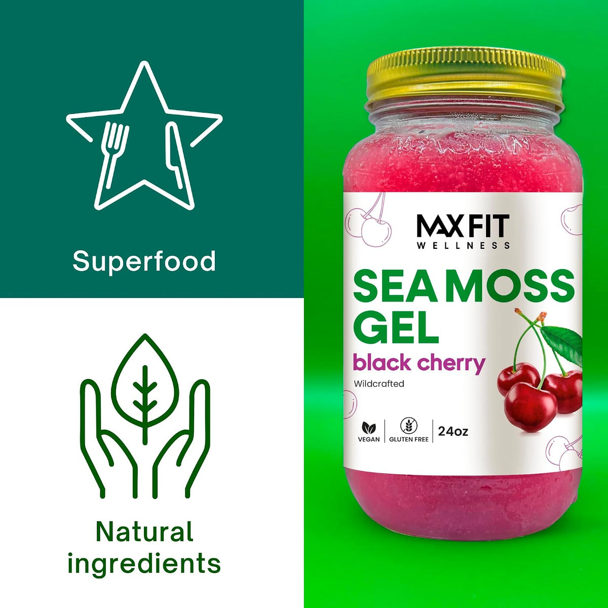 MAX FIT Sea Moss Gel Raw (12 Flavours) 710ml - Wildcrafted Gold Sea Moss from Saint Lucia - görsel 3