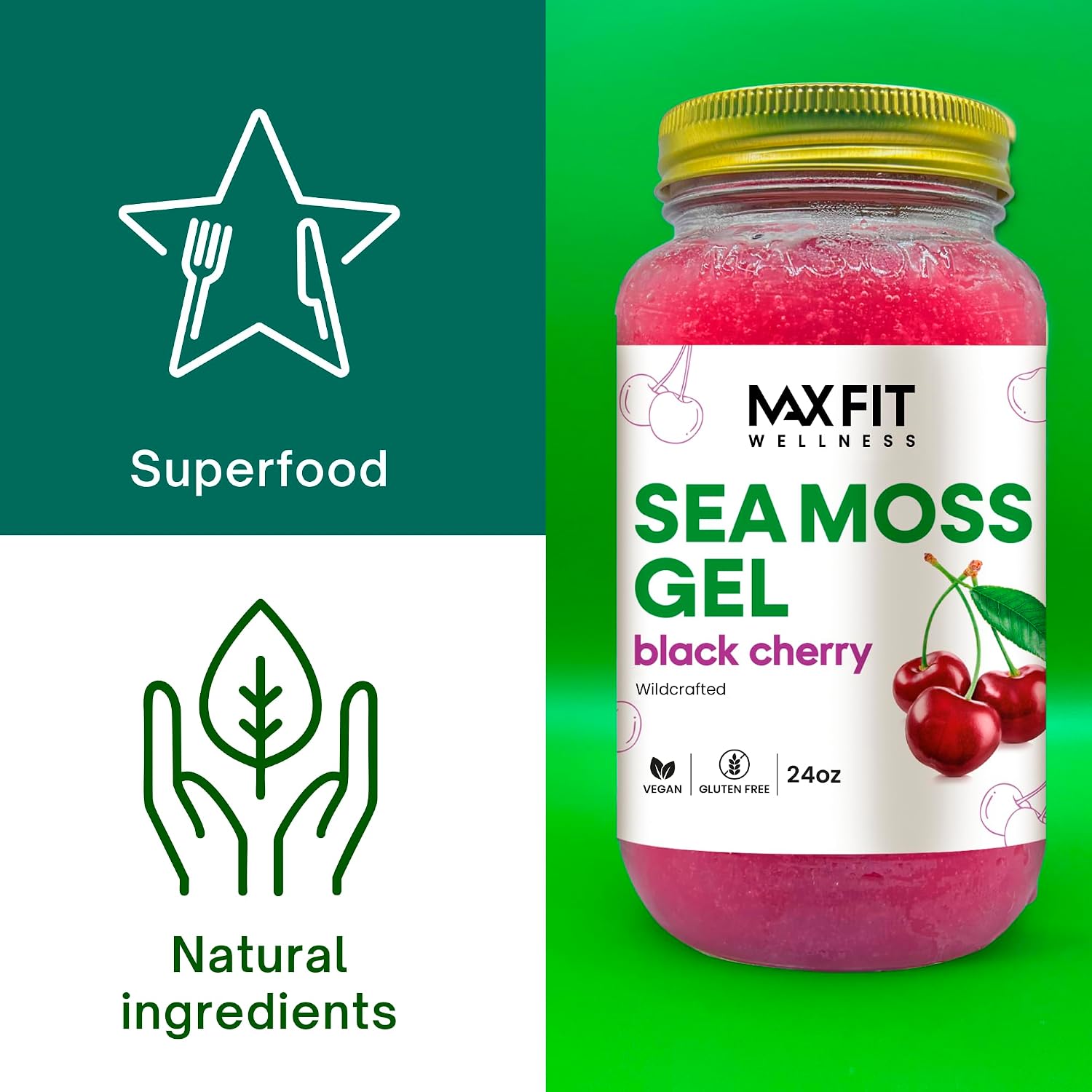 MAX FIT Sea Moss Gel Raw (12 Flavours) 710ml - Wildcrafted Gold Sea Moss from Saint Lucia - görsel 3