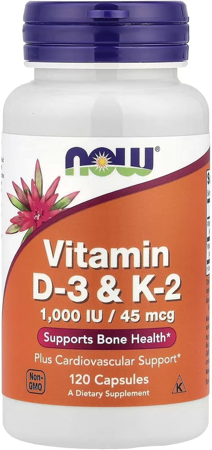 Vitamin D3 & K2 120 VegiCaps (Pack of 2)