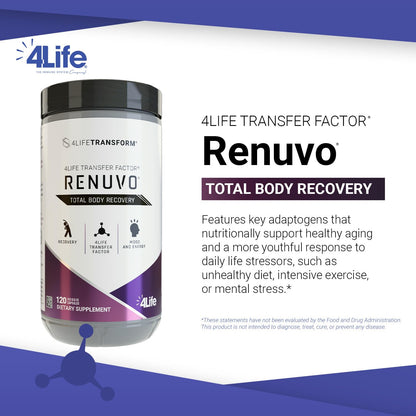 4Life Transform Renuvo Recovery Supplement, Schisandra, 120 Vegetable Capsules