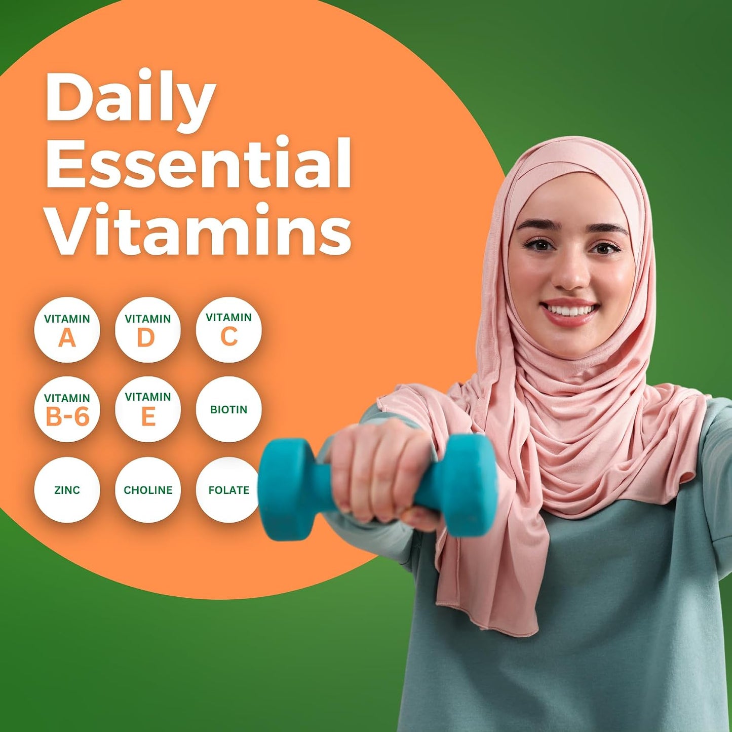 Zaytun Vitamins Halal Adult Multivitamin Gummies - Complete Everyday Nutritional Support with Biotin, Natural Fruit Flavours - görsel 5