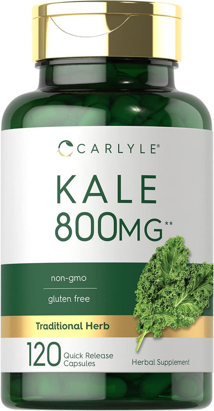 Carlyle Kale Supplement (120 Capsules) | Herbal Leaf Extract | Non-GMO & Gluten-free