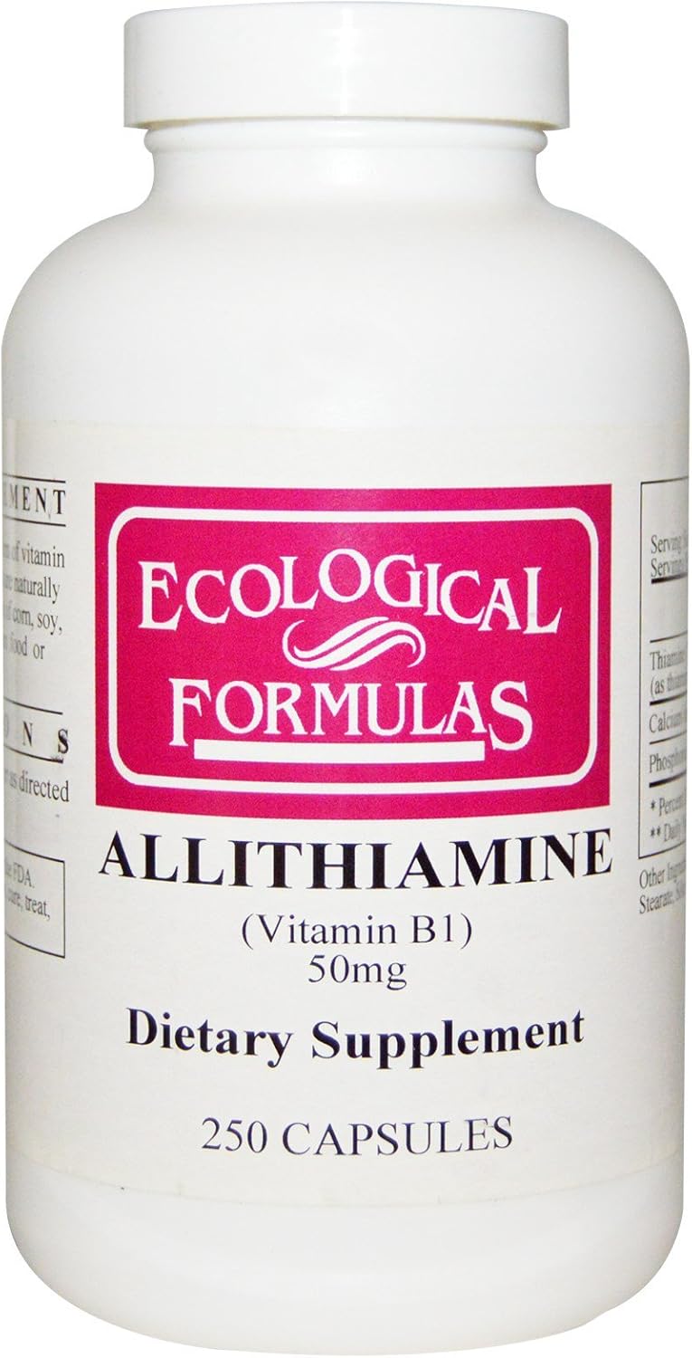 Ecological Formulae Allithiamine Vitamin B1 (Thiamine) 50 mg, 250 Capsules - görsel 1