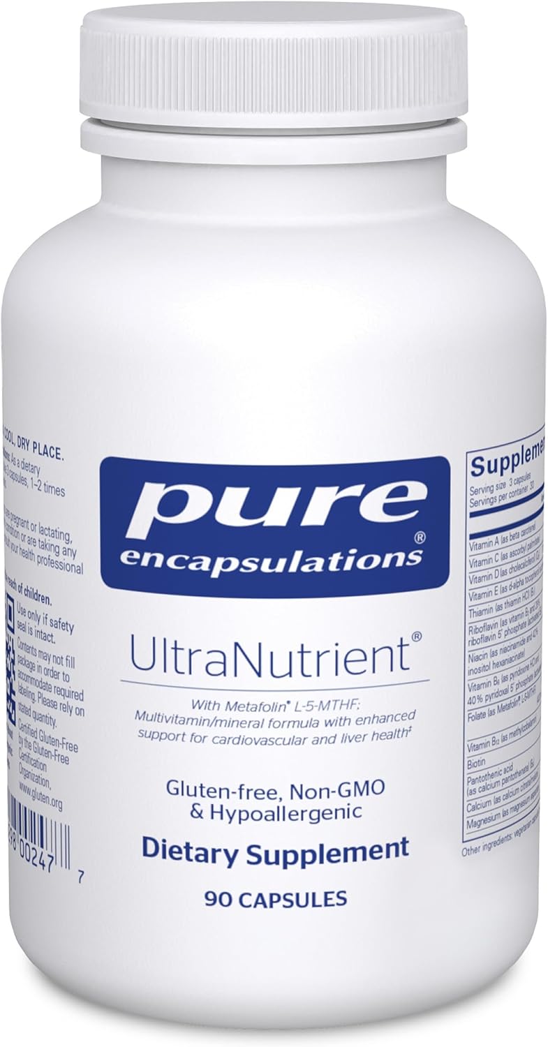Pure Encapsulations UltraNutrient – Multivitamin and Mineral Complex with CoQ10 and Herbal Extracts, 90 Capsules - görsel 1