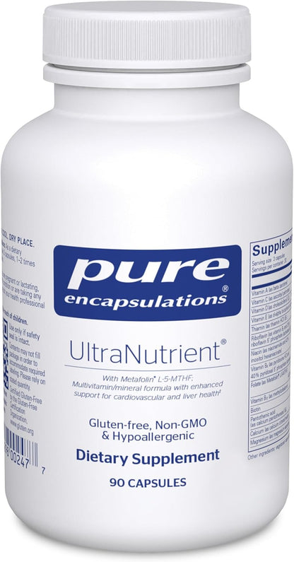 Pure Encapsulations UltraNutrient – Multivitamin and Mineral Complex with CoQ10 and Herbal Extracts, 90 Capsules