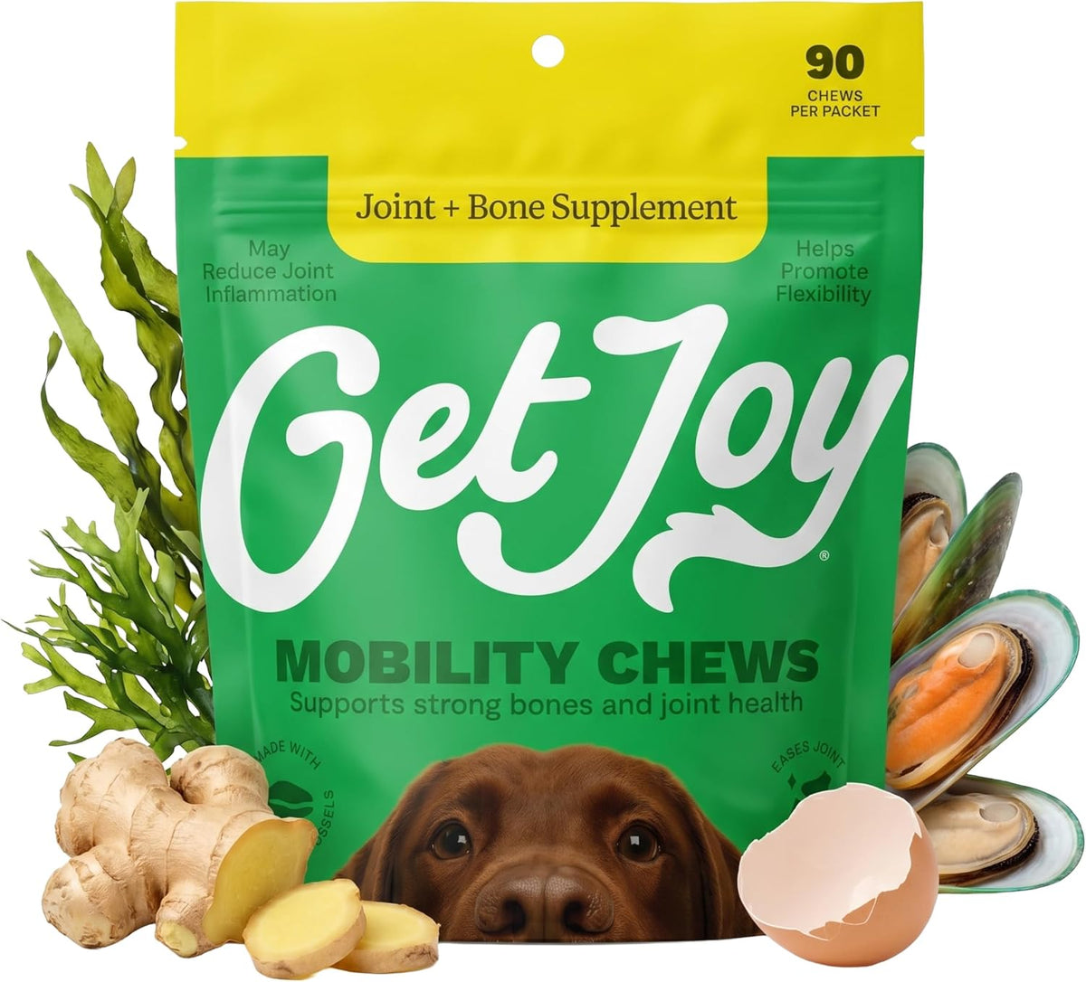 Get Joy Digestion Chews - Gut Health Supplement for Dogs with Prebiotics, Probiotics & Postbiotics, 90 Soft Chews - görsel 8