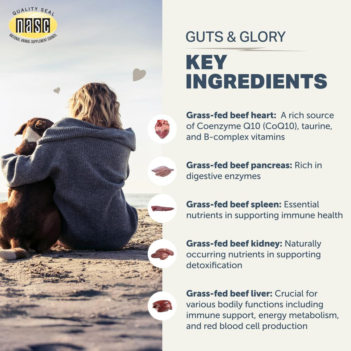 Four Leaf Rover Guts & Glory Freeze-dried Organs for Dogs - görsel 6